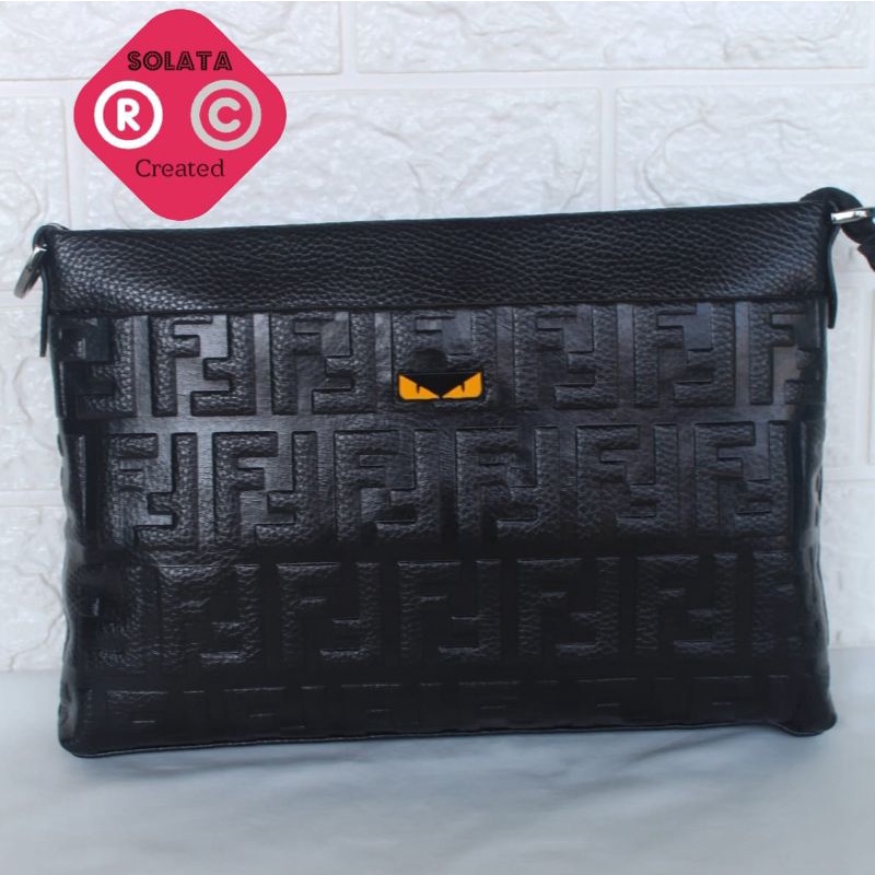 Handbag pria wanita - clutch pria wanita kulit asli - handbag FENDI