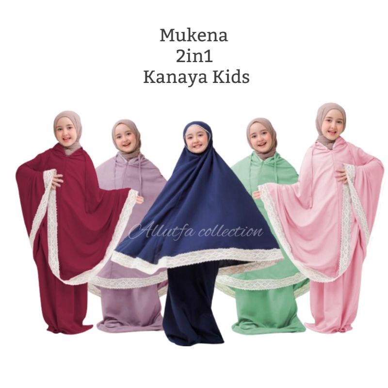 Mukena anak perempuan 2 in 1 kanaya kids