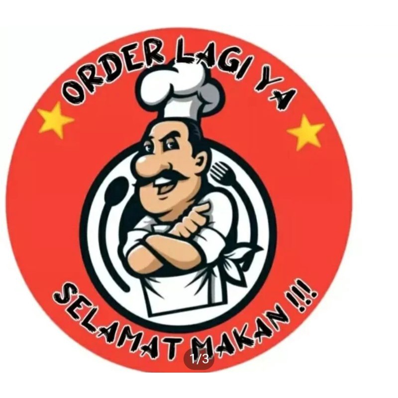 

1 Pcs * Stiker selamat makan (Merah)