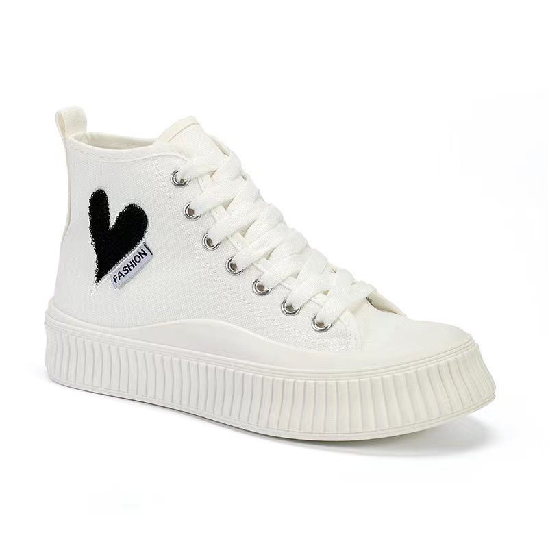 9.9 HAPPY SHOPPING DAY GA0591 SEPATU KANVAS WANITA KOREA IMPORT CASUAL SPORT SHOES P-95-White