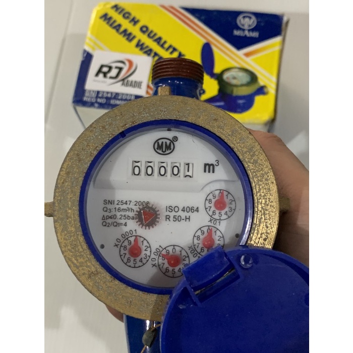 Meteran Air Bersih Water Meter Besi MIAMI 1/2 Inch