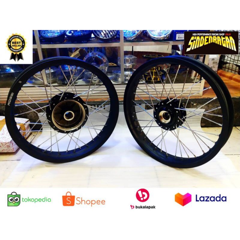 Velg set rx king rossi ring 18 215-250 tromol ori ruji TDR