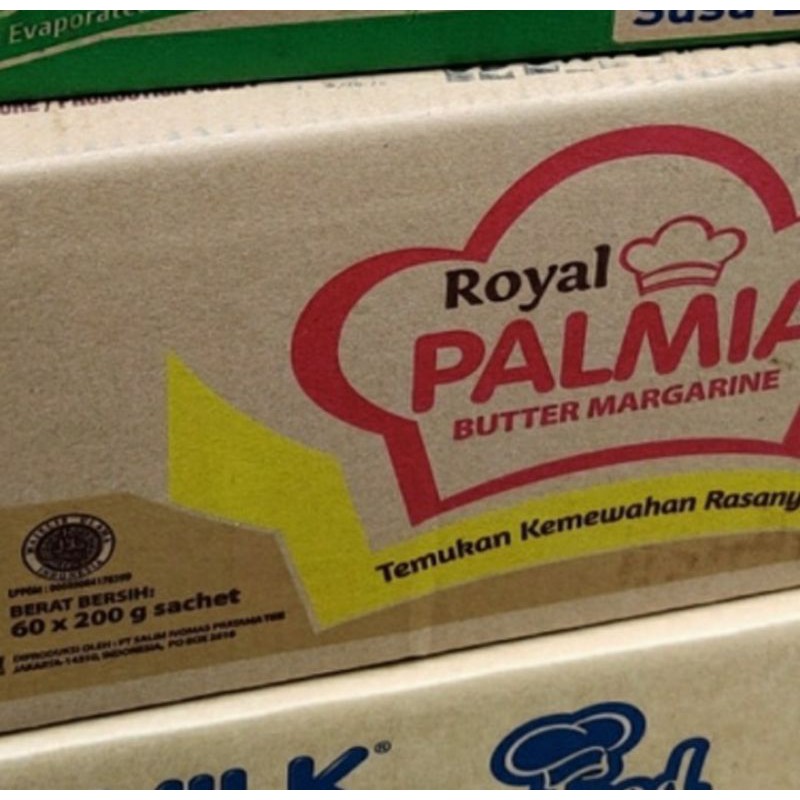 Royal Palmia Butter Margarine per karton DUS isi 60 sachet x 200gr