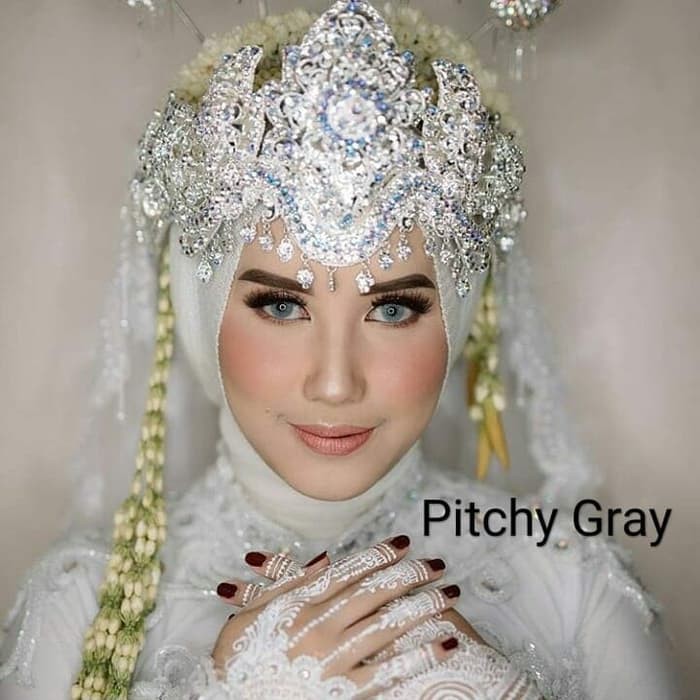 Softlens Pengantin MUA Sweety Pitchy Warna Gray Grey Brown Sky Blue Lime Green Soflens Soflen Soplen