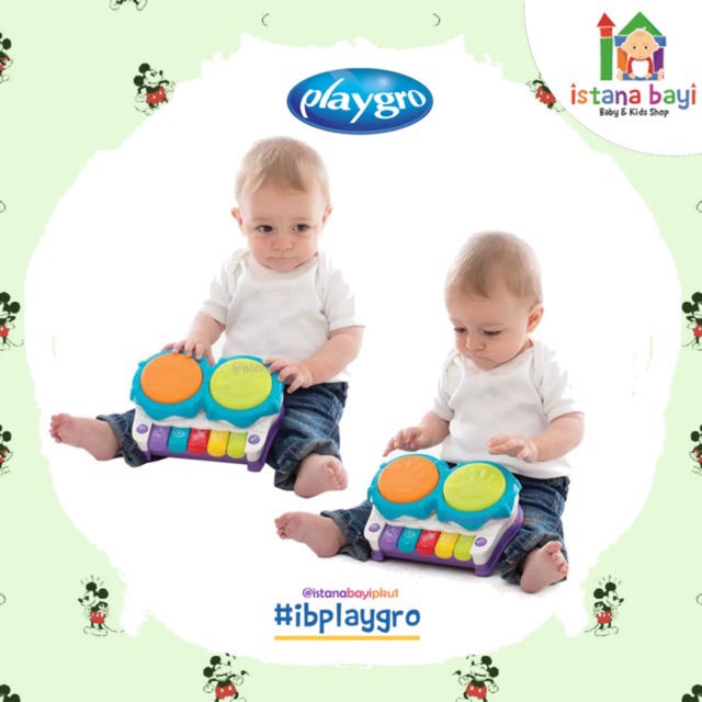 Playgro 2 in 1 Light Up Music Maker - mainan bayi