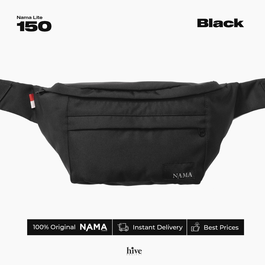 Waistbag NAMA Lite 150 Black Hitam Slingbag Tas Waistbag NAMA Lite 150 Black Hitam Slingbag Tas