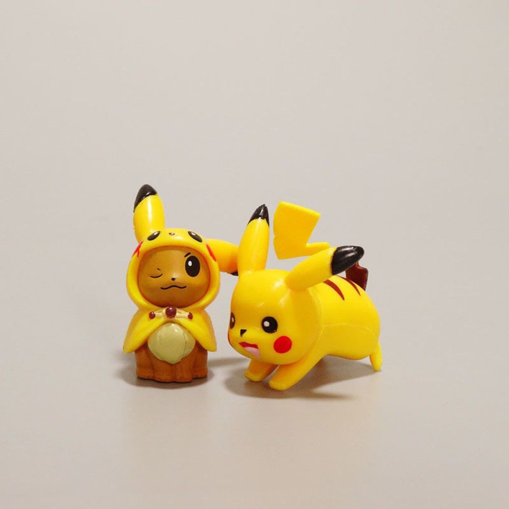 Needway  8Pcs/Set Pikachu Action Figures PVC Doll ornaments Pokemon Action Figures Pikachu Miniatures Model Toys Gifts Pokemon Doll Toys Figurine Model