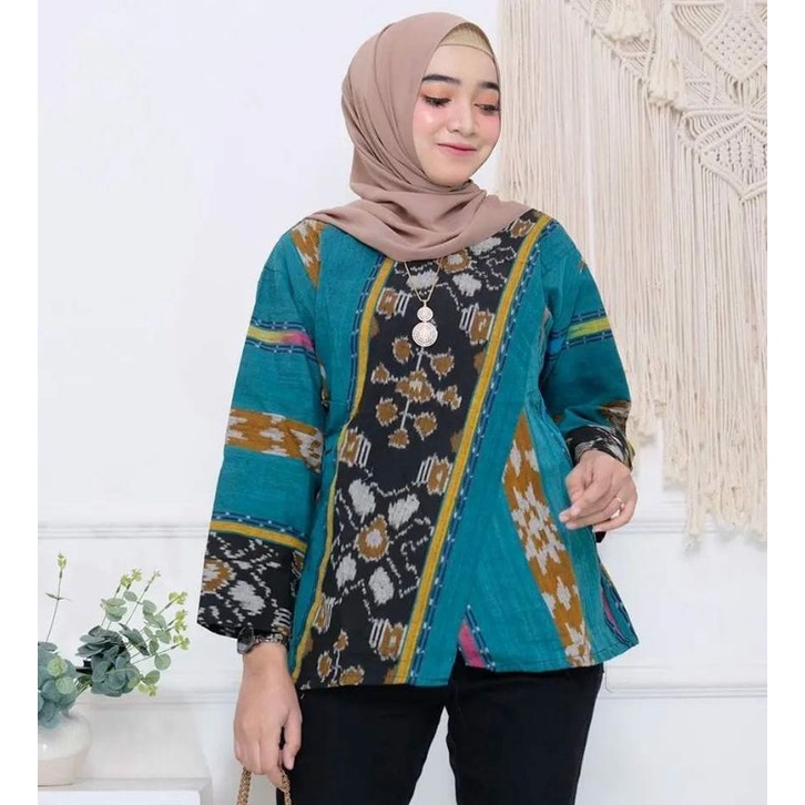 Blouse tenun etnik blangket jepara baju tenun jepara BTB66