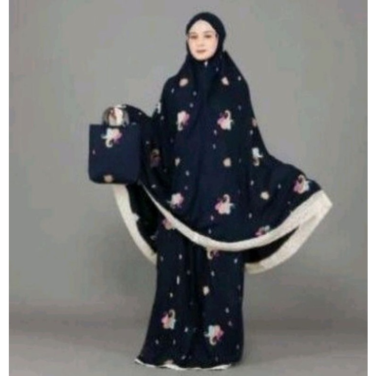 MUKENA RAYON MOTIF KEONG RENDA RAJUT  ALESYA