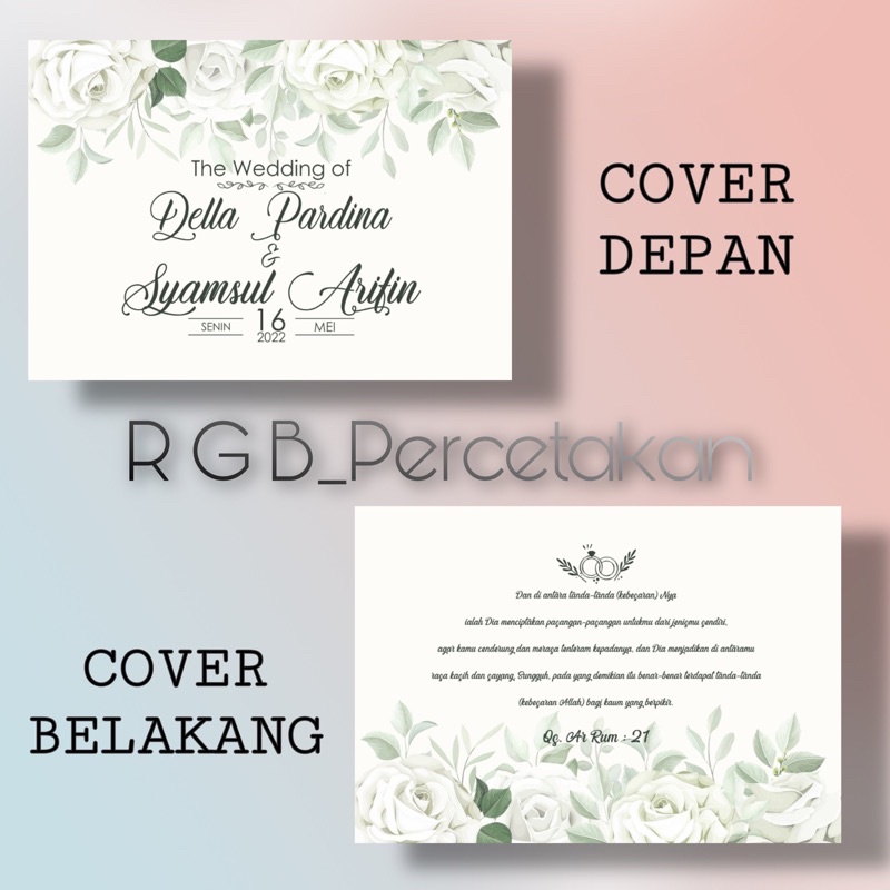 

Buku tamu pernikahan custom nama / Wedding guest book