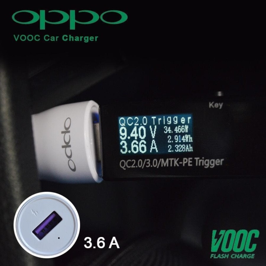 Car Charger OPPO Vooc Fast Charging/ Saver Mobil Vivo Car Adapter Quick Charger