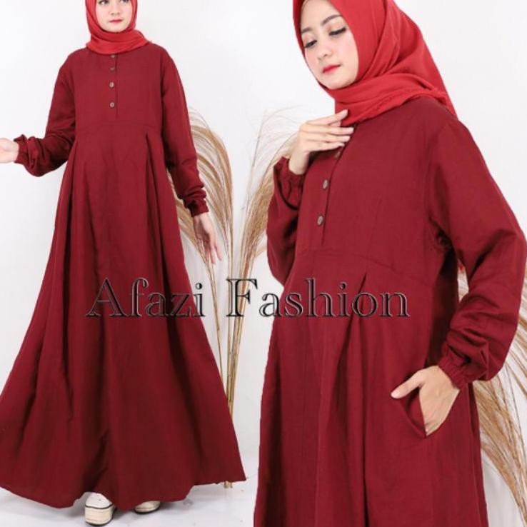 GAMIS AFAZINPREMIUM ORIGINAL I GAMIS LINEN I GAMIS SALUR I FASHION MUSLIM I GROSIR I SYARII