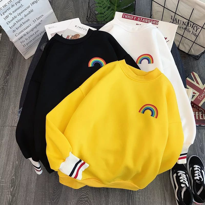 Bess - Sweater  Murah Wanita / Sweater RAINBOW STRIP