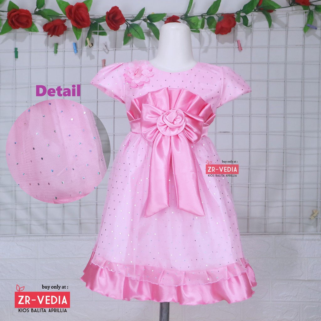 Gaun Princess PITA Size 2-9 Tahun / Ekspor Quality Premium Baju Anak Perempuan Dress Pesta Premium