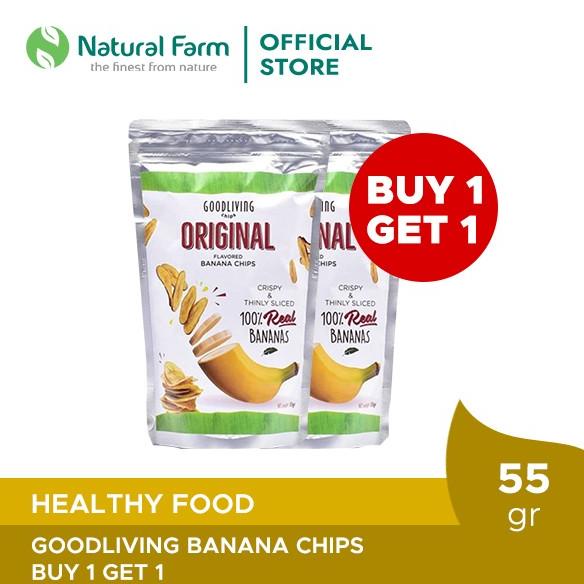 

Buy 1 Get 1 Goodliving Banana Chips Original 55 g