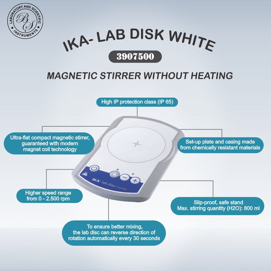 Jual IKA STIRRER LAB DISC WHITE WITHOUT HEATING Shopee
