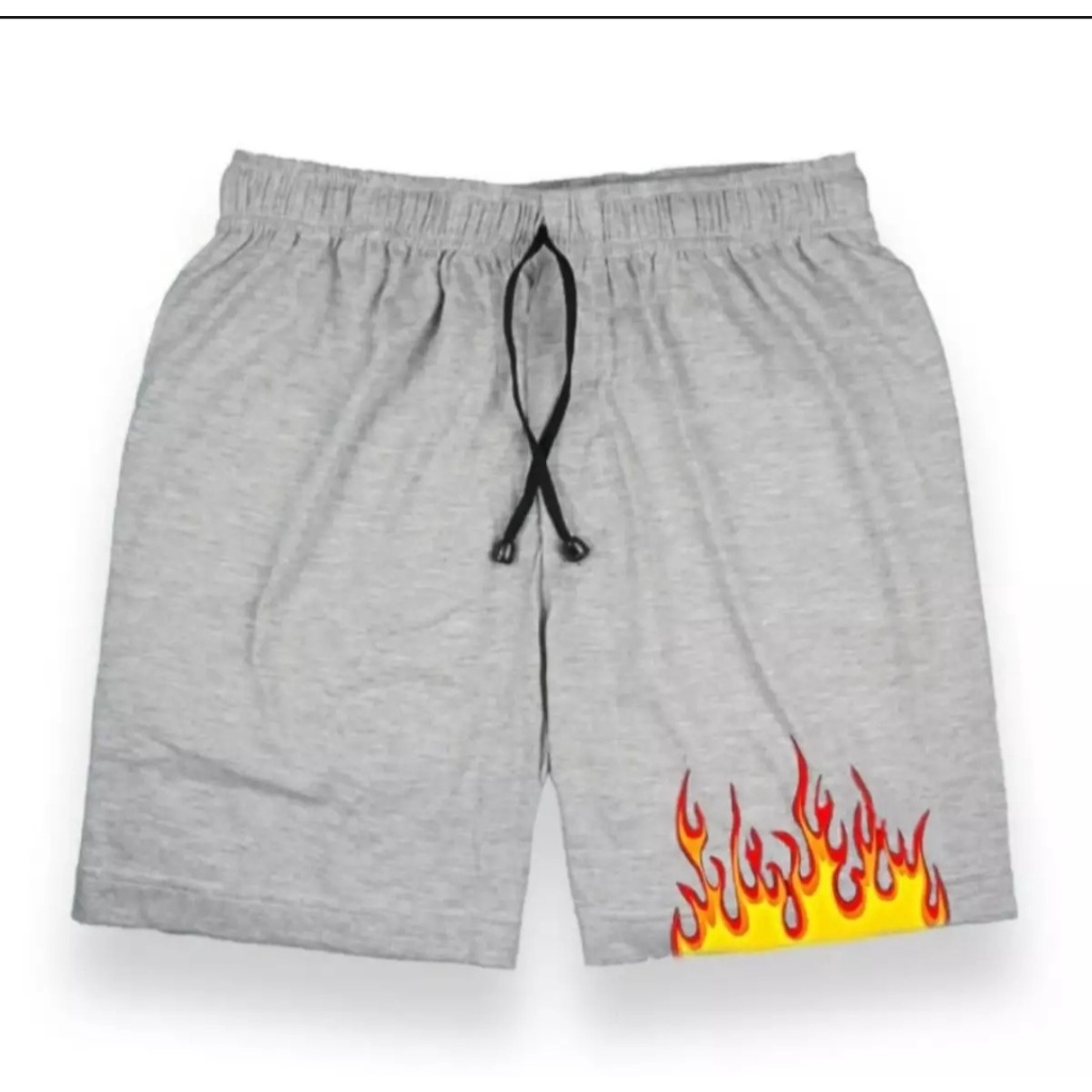 celana boxer/celana jersy motif api/celana pendek