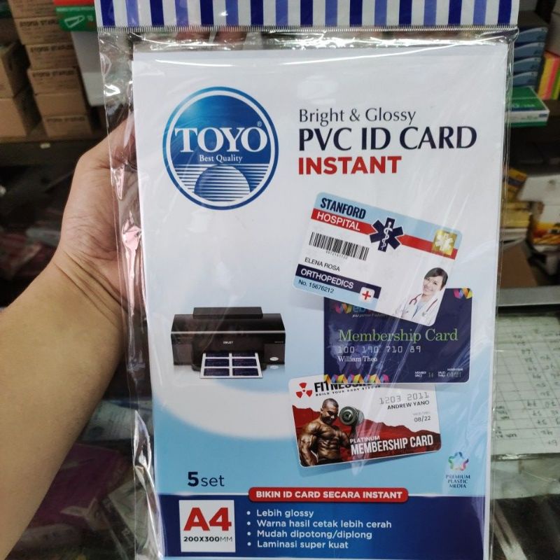 

KERTAS PVC ID CARD BRIGHT & GLOSSY INSTANT A4 ( 200 x 300 M )