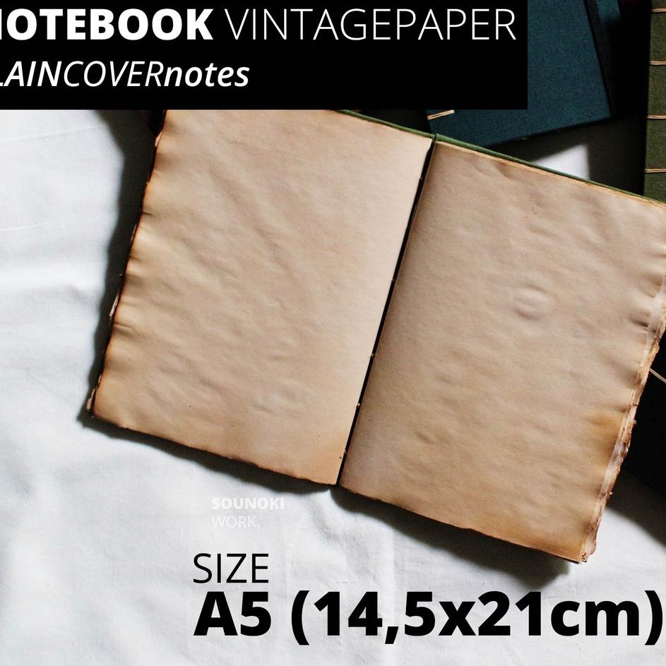 

Barang Pilihan.. Size A5 | Notebook Vintage Paper | Plain Series