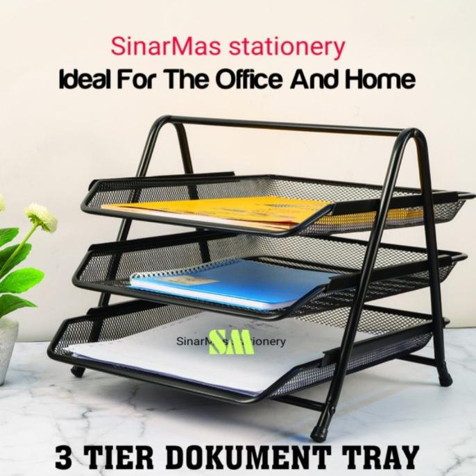 

Office & Stationery | Document Organizer | Dokumen Tray Rak Wadah Dokumen Hf 2003 3 Tier Tingkat | Best Seller