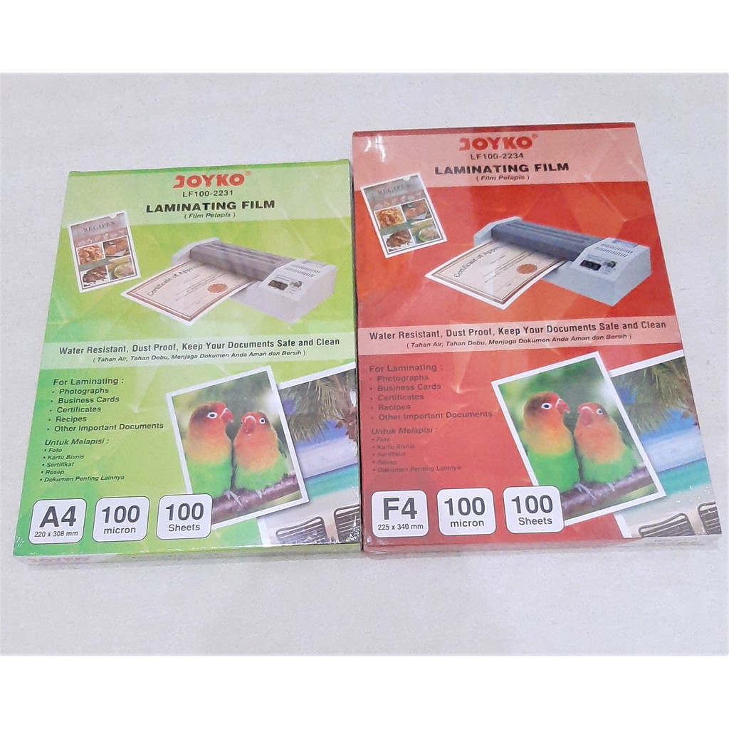 

Joyko Laminating Film A4/F4 LF100-2231/LF100-2234