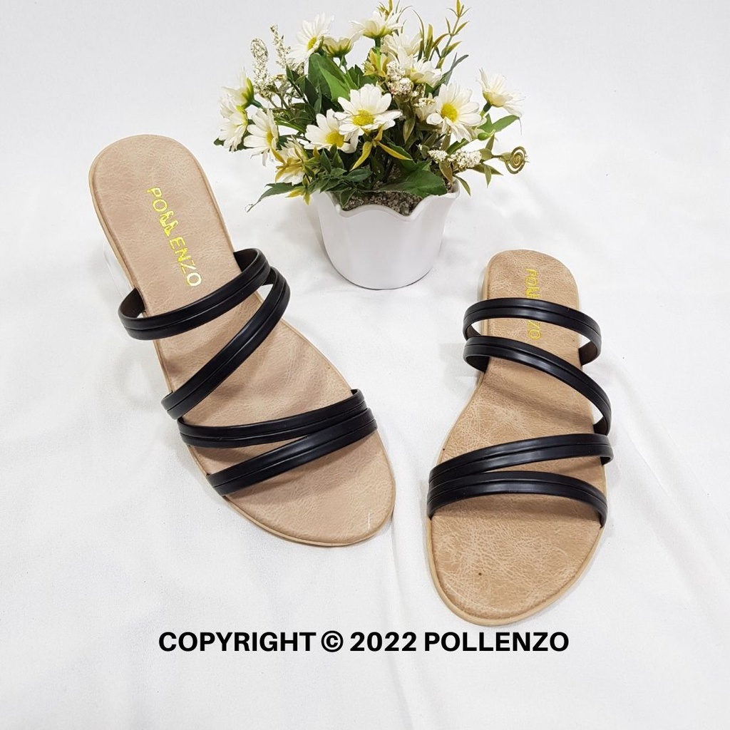 Pollenzo - Sandal Flat Teplek Wanita Lia-089-4