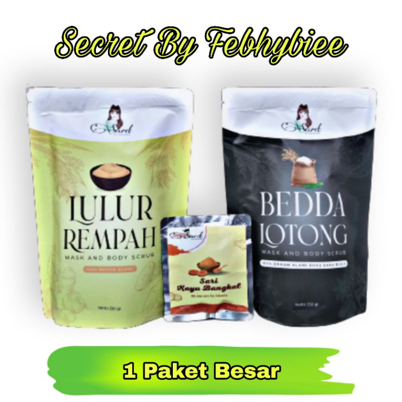 READY paket lulur viral 250gr LULUR REMPAH BEDAK LOTONG Secret by Febhybiee
