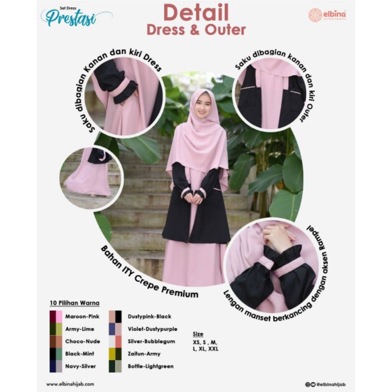 ORIGINAL : Dress Prestasi by Elbina Hijab