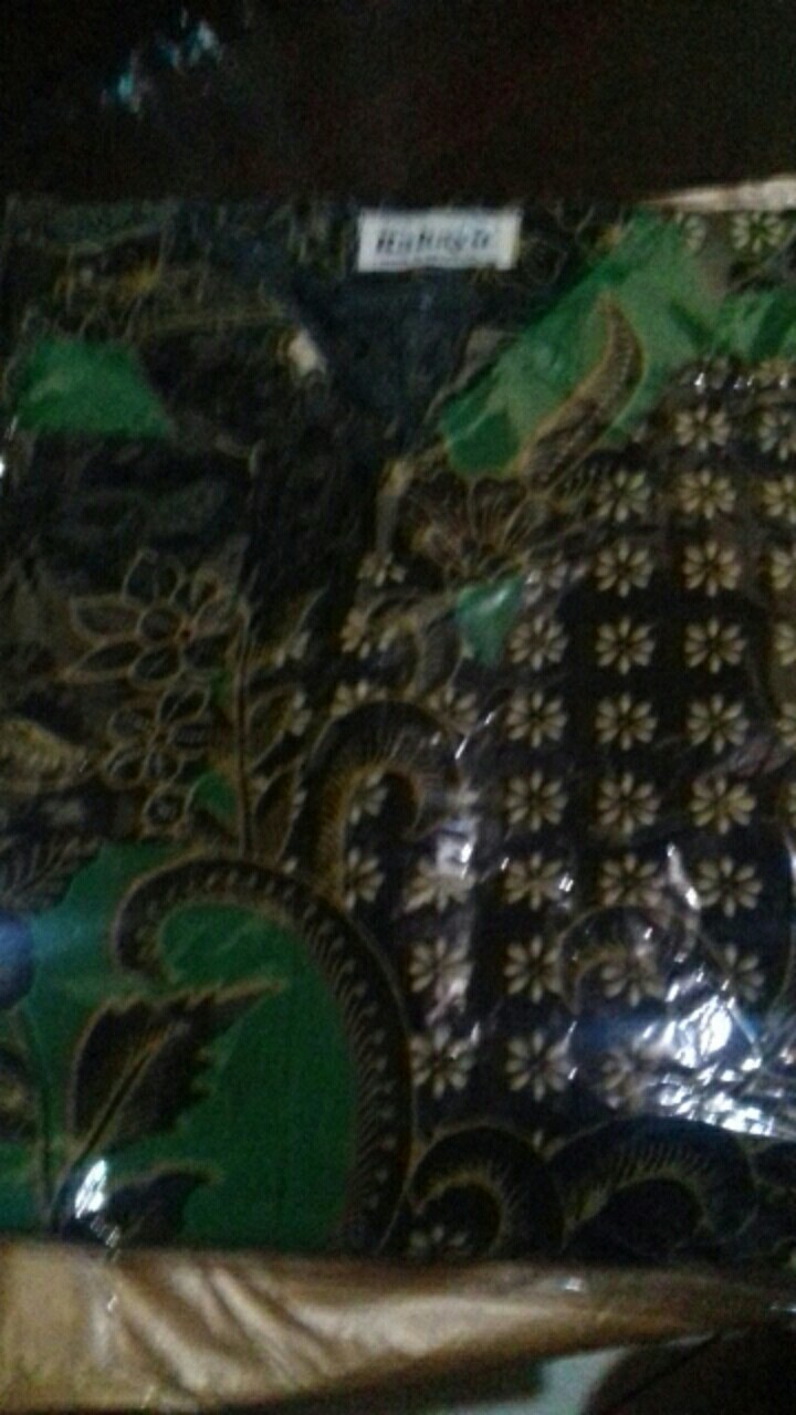 Setyo Luhur Hijau Katun Sragenan Kemeja Batik Pria Full Furing
