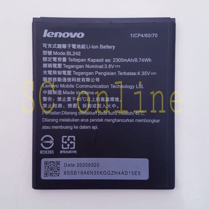 Baterai Batre Batrai Lenovo BL242 A6020a40 A6020a46 A6020a48
