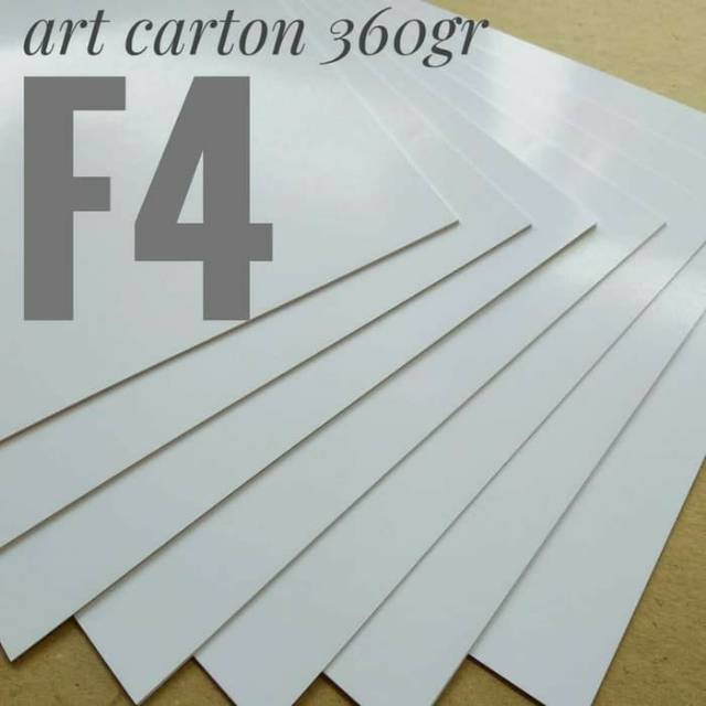 

Sy ( 50 Lembar ) Kertas Art Carton 360 Gsm / Karton Glossy Uk F4/Folio 21.5cm X 33cm