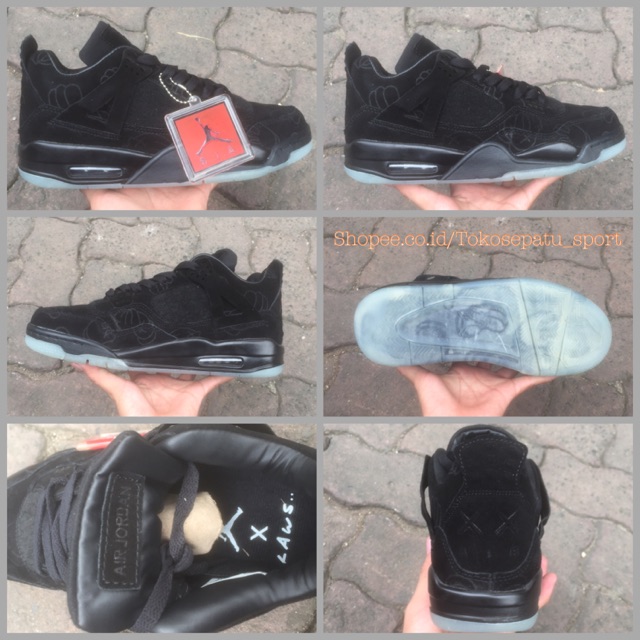 SEPATU KAWS X AIR JORDAN 4 COOL BLACK PREMIUM