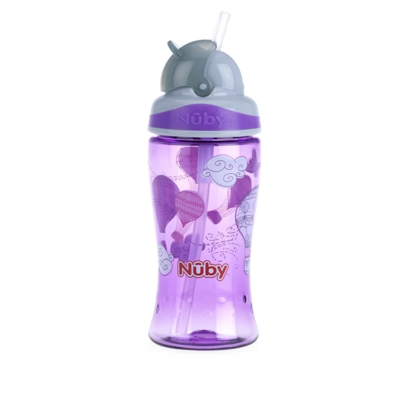 Nuby Thirsty Kids Flip It Boost 360 ml - Warna Random