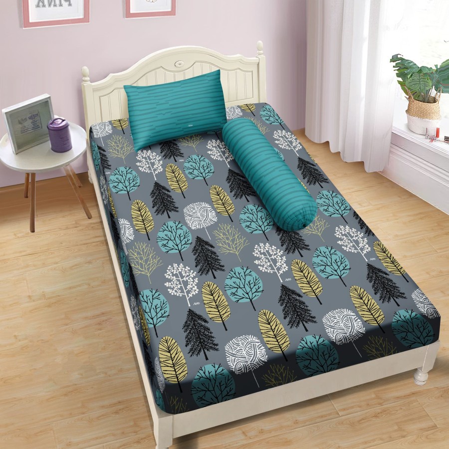 Sprei Fitted Aloha Polos Minimalis Embos Flower Ukuruan 120x200 Single Tinggi 20 Sprei Sprei