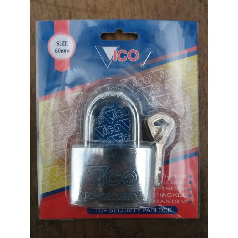 Gembok Vico 30. 40. 50. 60. Leher Pendek