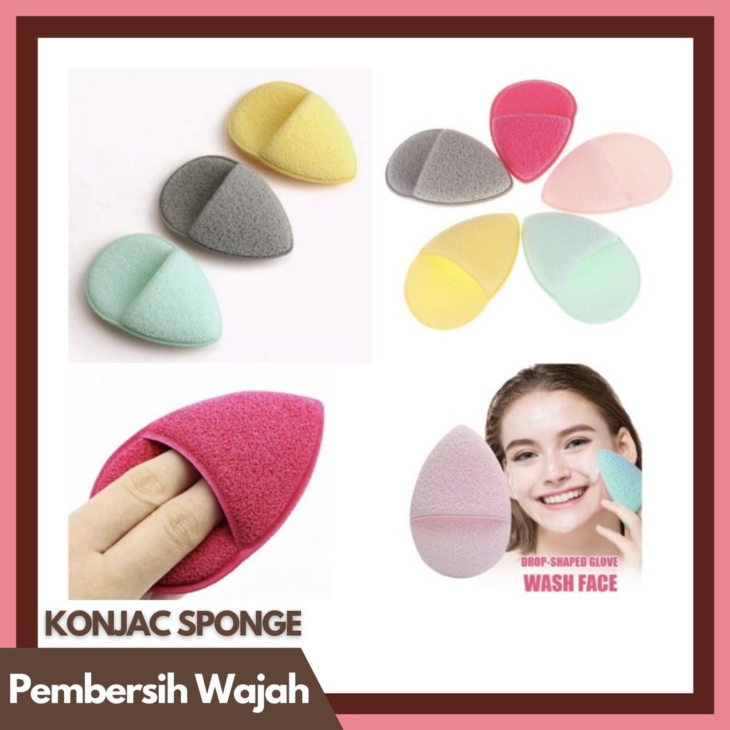 Konjac Sponge Face Wash Puff - Spon Pembersih Wajah Konjak