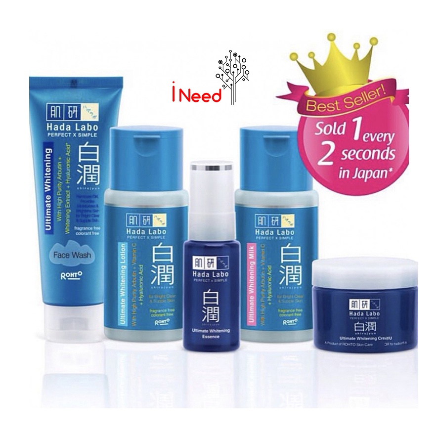 (INEED) HADA LABO Shirojyun Ultimate Whitening Series - Hadalabo Shirojyun Facial wash | Lotion | White Milk