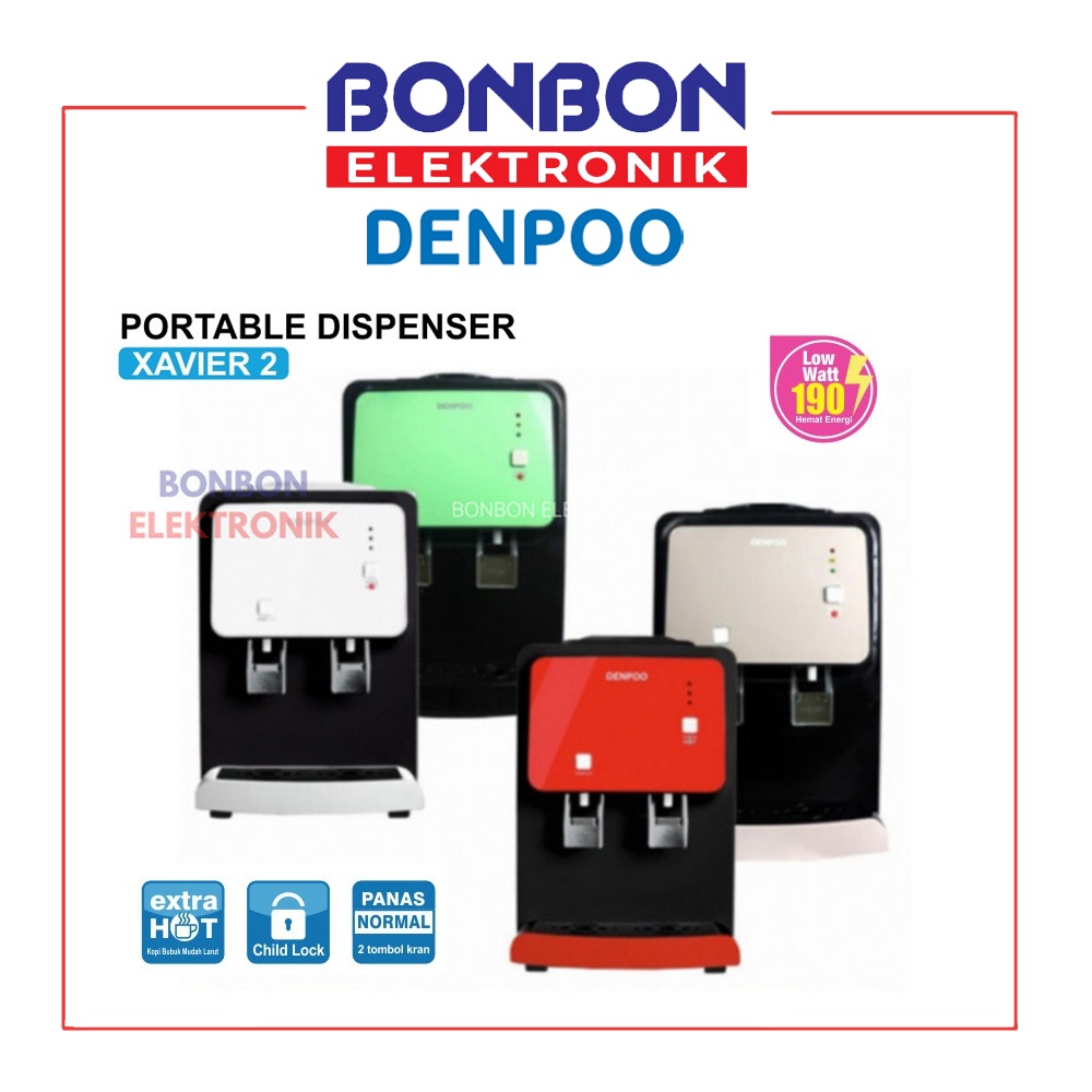 Denpoo Dispenser Galon Atas Portable Xavier 2 II Hijau