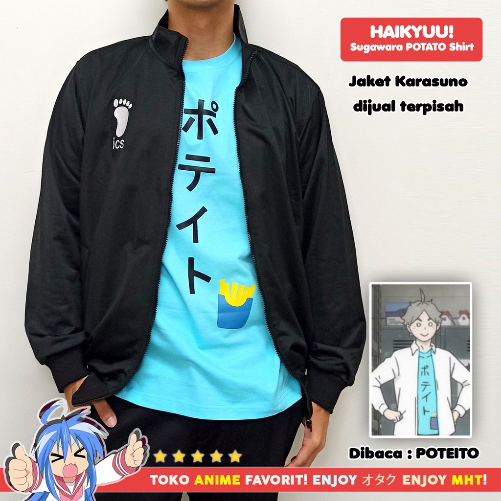 Kaos Anime Cosplay Haikyuu Poteito Potato Sugawara Koshi Karasuno