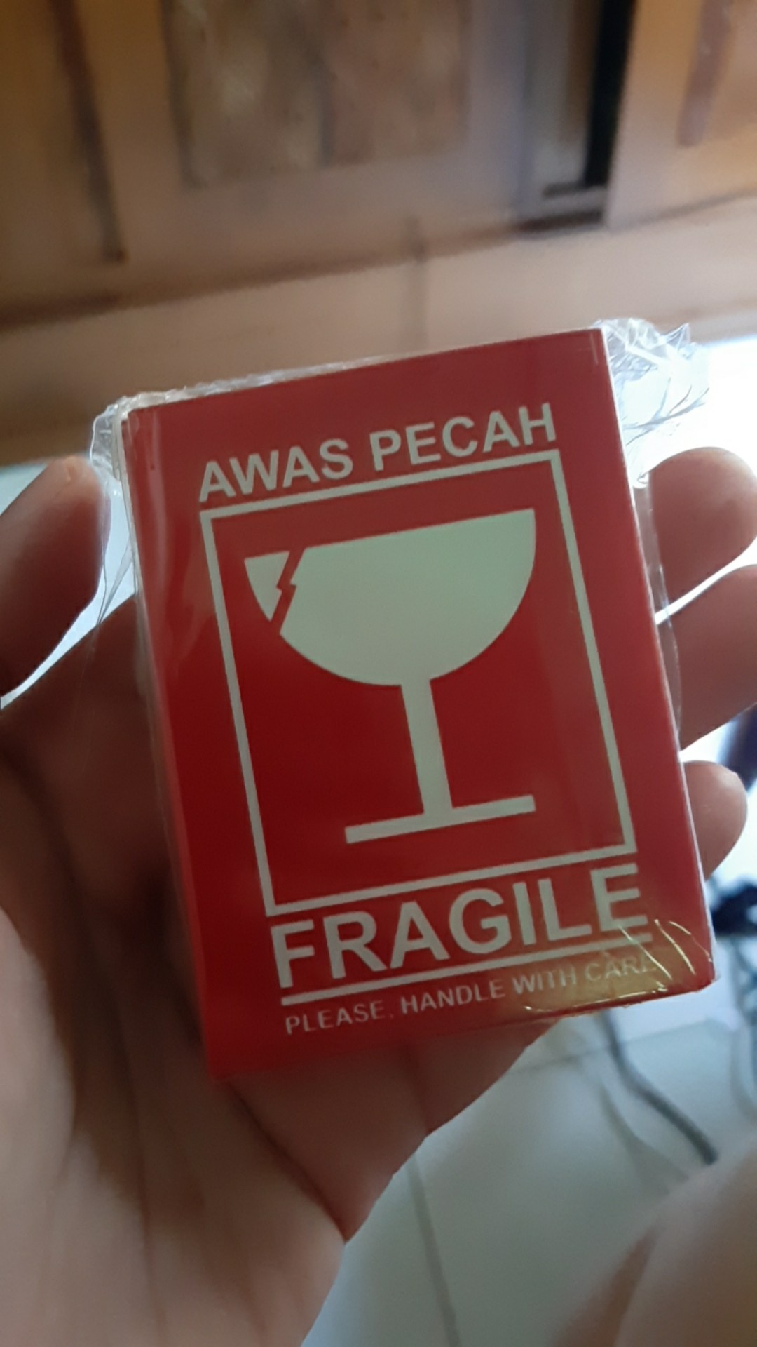 Sticker Fragile Awas Pecah Please Handle With Care Sticker Pengiriman