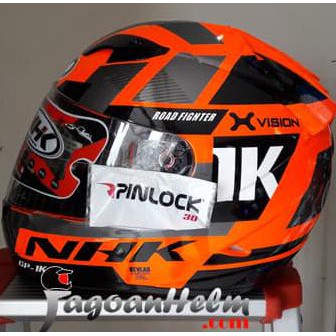 NHK Helm GP1000 XVISON ULTRA FLUO Pinlock Anti FOG X VISION Anti Embun