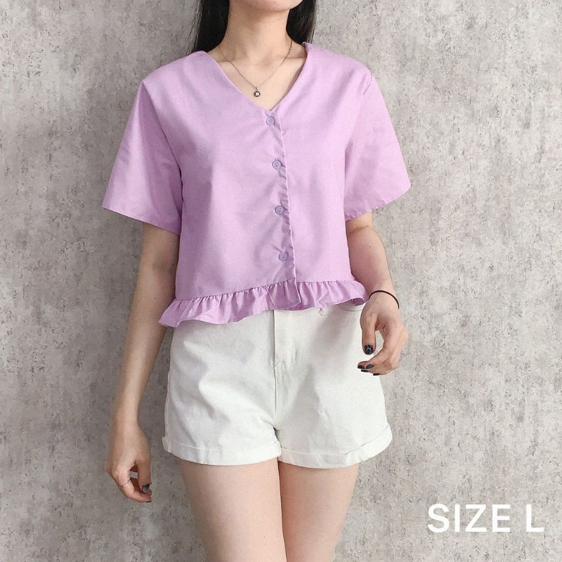 Pitty Ruffle Blouse | Blouse Wanita Terbaru