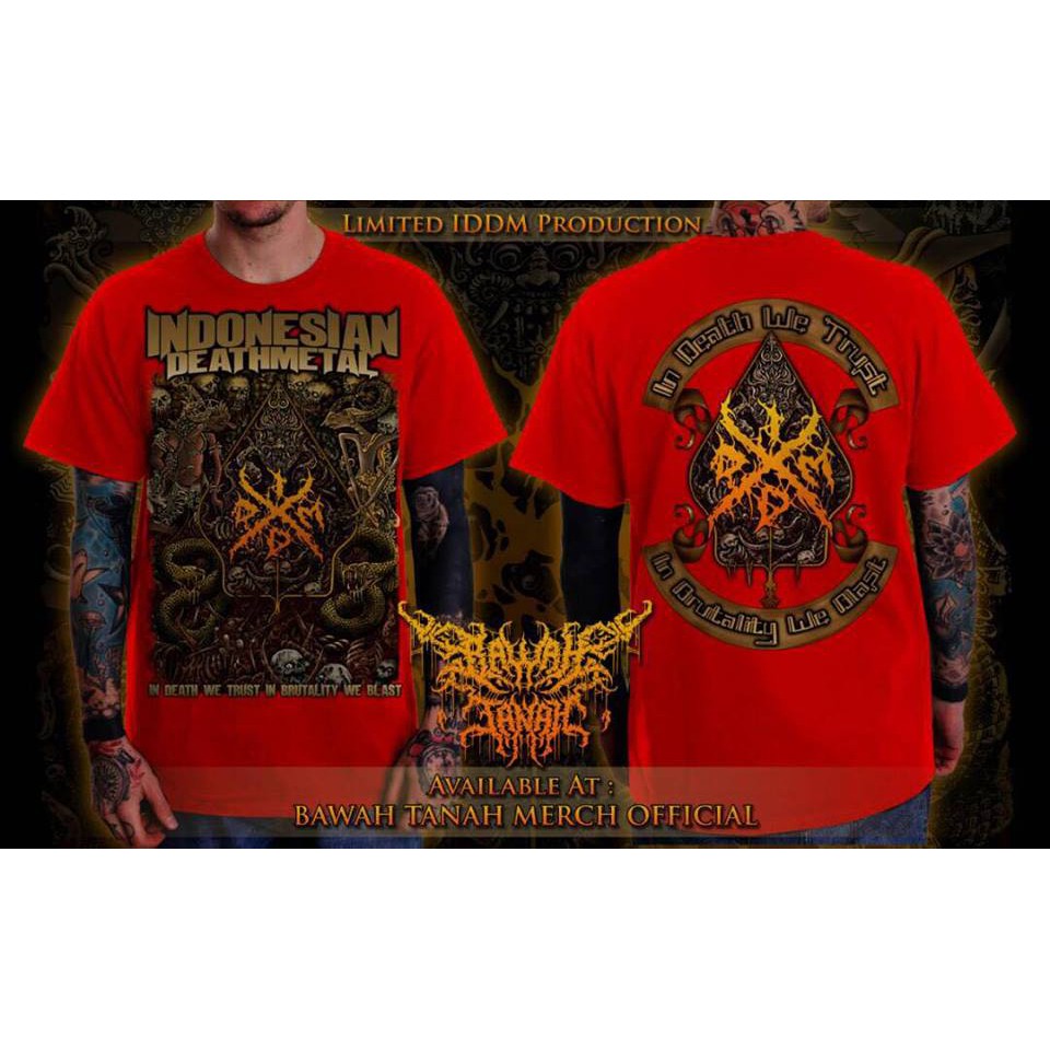 KAOS IDDM WAYANG RED KAOS METAL KAOS BAND KAOS MUSIK KAOS DISTRO