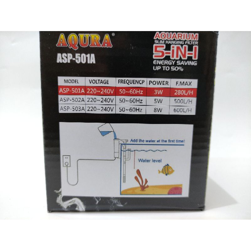 Promo murah pompa aquarium HANGING FILTER AQURA ASP 501A