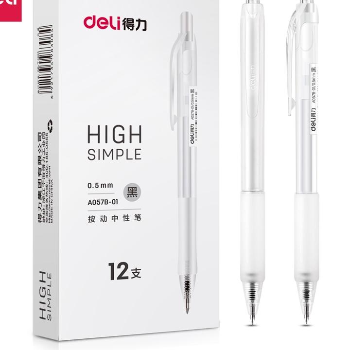 

Kirim Sekarang NGTGF Deli Gel Pen Pulpen Gel Retractable Tinta Hitam 0.5mm A057B-01 85 Terkini