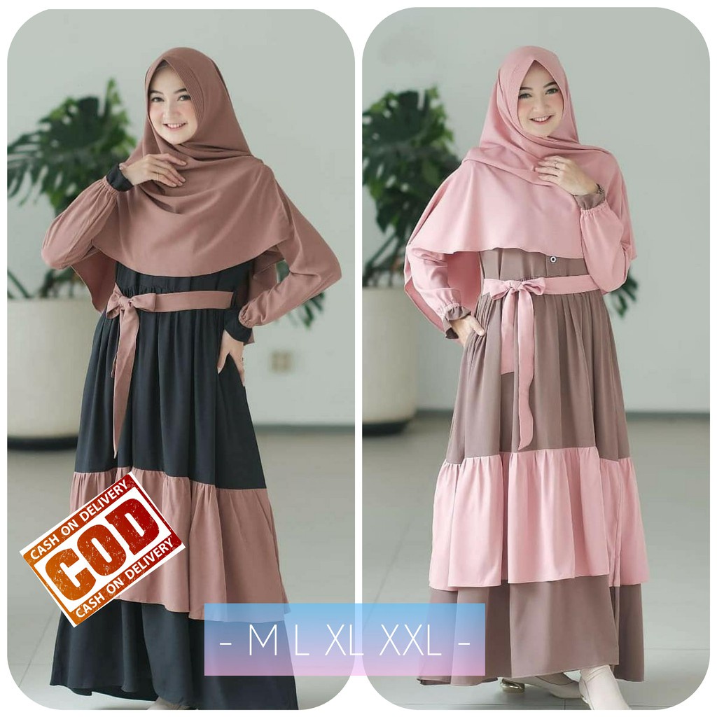 C.P - Gamis AMIRA Syari Set free Hijab