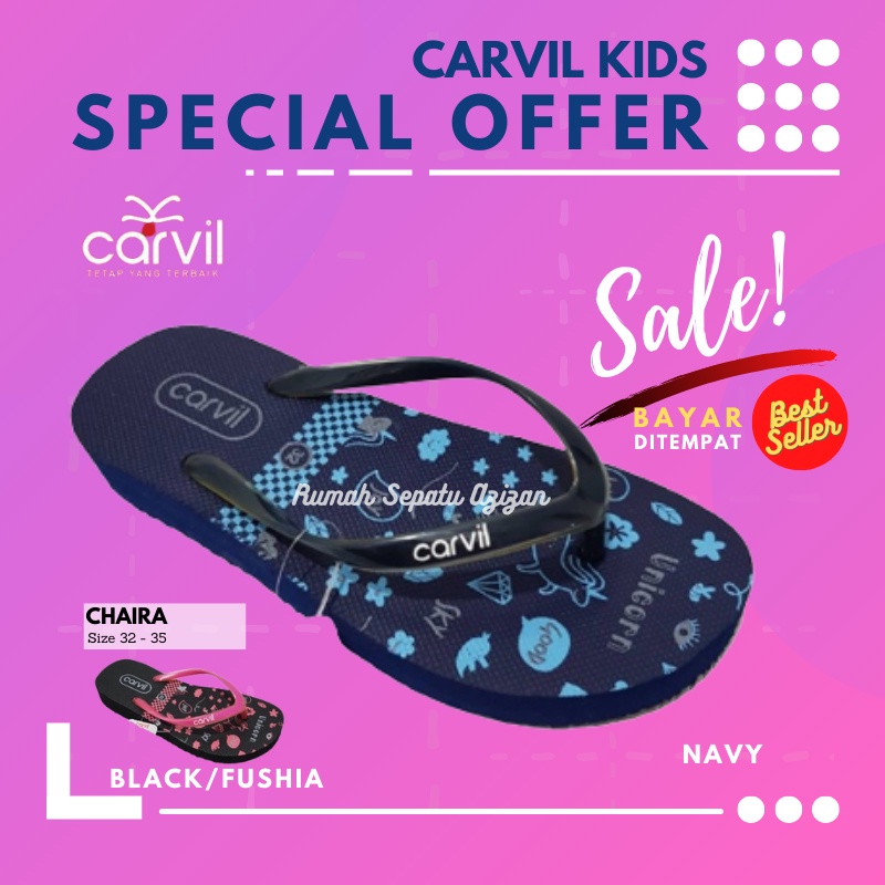 Carvil Talita-TW | Sandal Jepit CARVIL Anak Perempuan | Original By Carvil