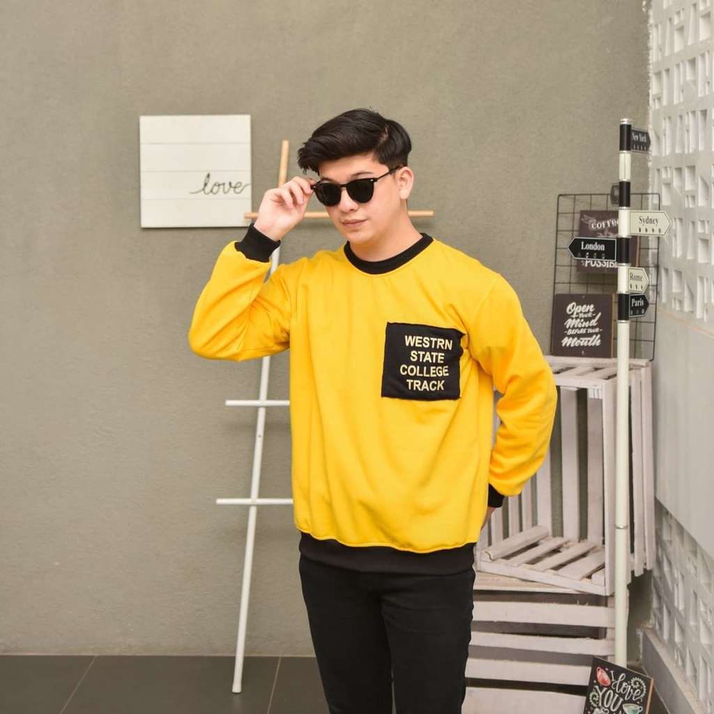 Primadona Sweatshirt Western Stage Collage Sweater Unisex Model Terbaru