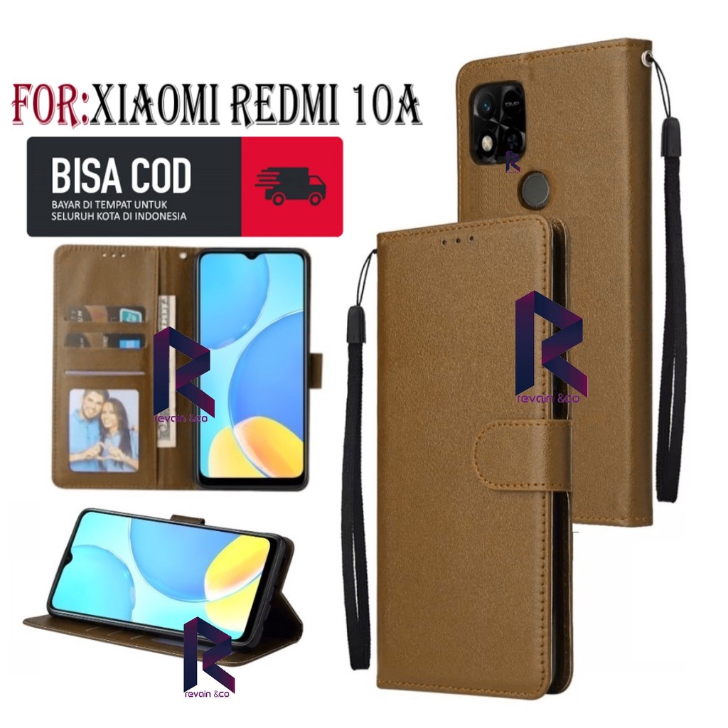 NEW XIAOMI REDMI 10A FLIP COVER CASE DOMPET CASING FLIP WALLET LEATHER KULIT PREMIUM SARUNG BUKA TUTUP FLIP CASE XIAOMI REDMI 10A