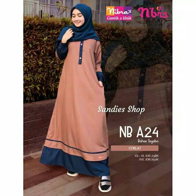 NB A24 NIbras / Gamis NB A 24 Nibras / Gamis Branded Nibras / Gamis Terbaru Nibras
